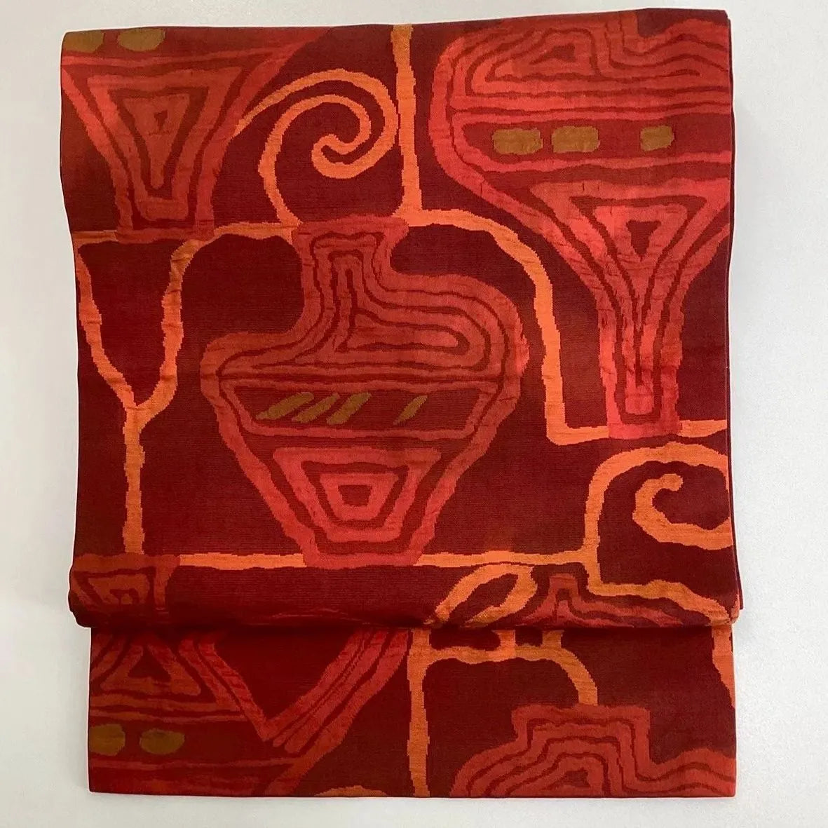 5778# Japanese Vintage Nagoya Obi Belt Kimono Fabric Silk Traditional