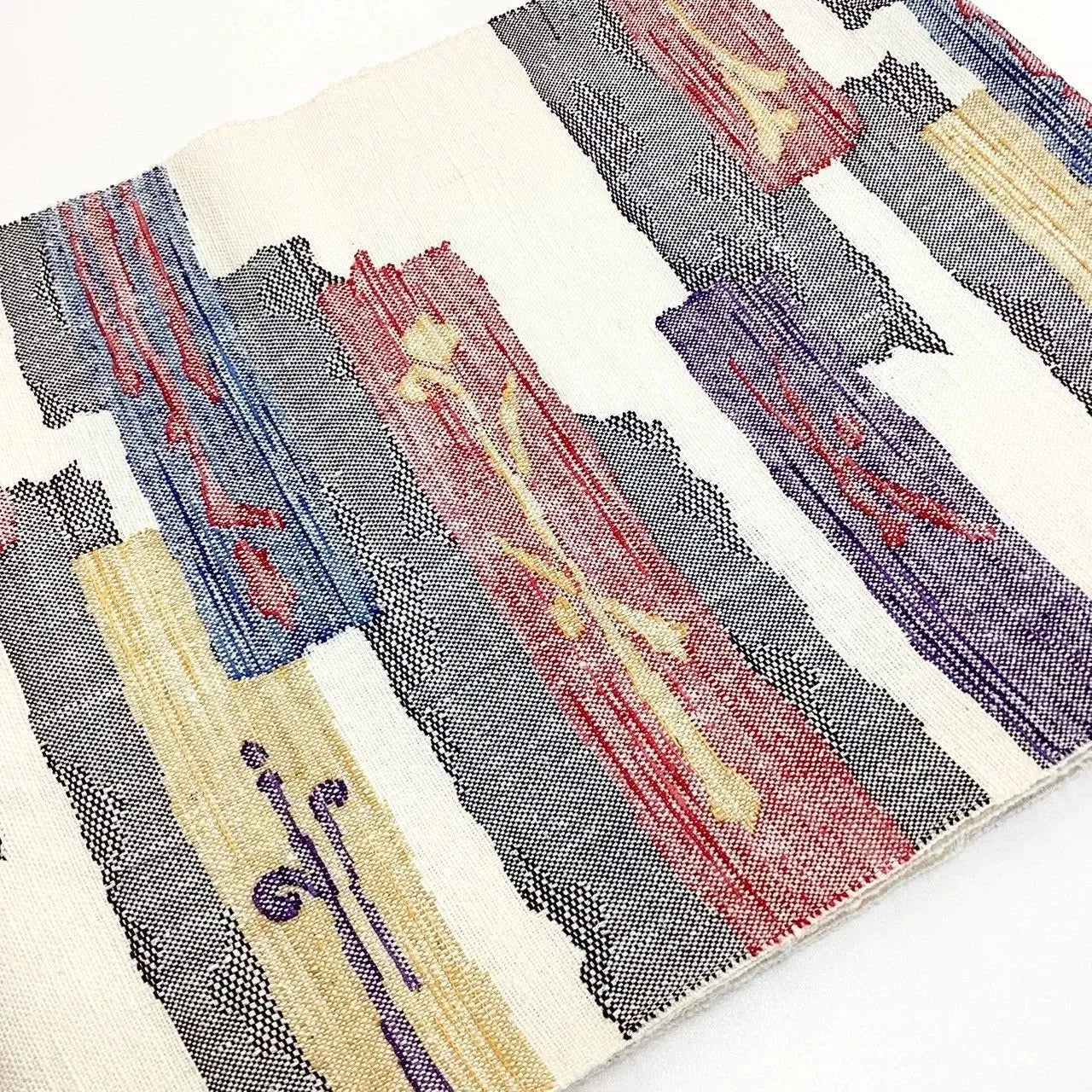 5784# Japanese Vintage Nagoya Obi Belt Kimono Pongee Fabric Silk Traditional