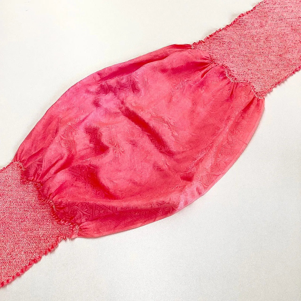 5838# Japanese Kimono Accessory Obiage and Obijime 2-piece Set Silk Shibori