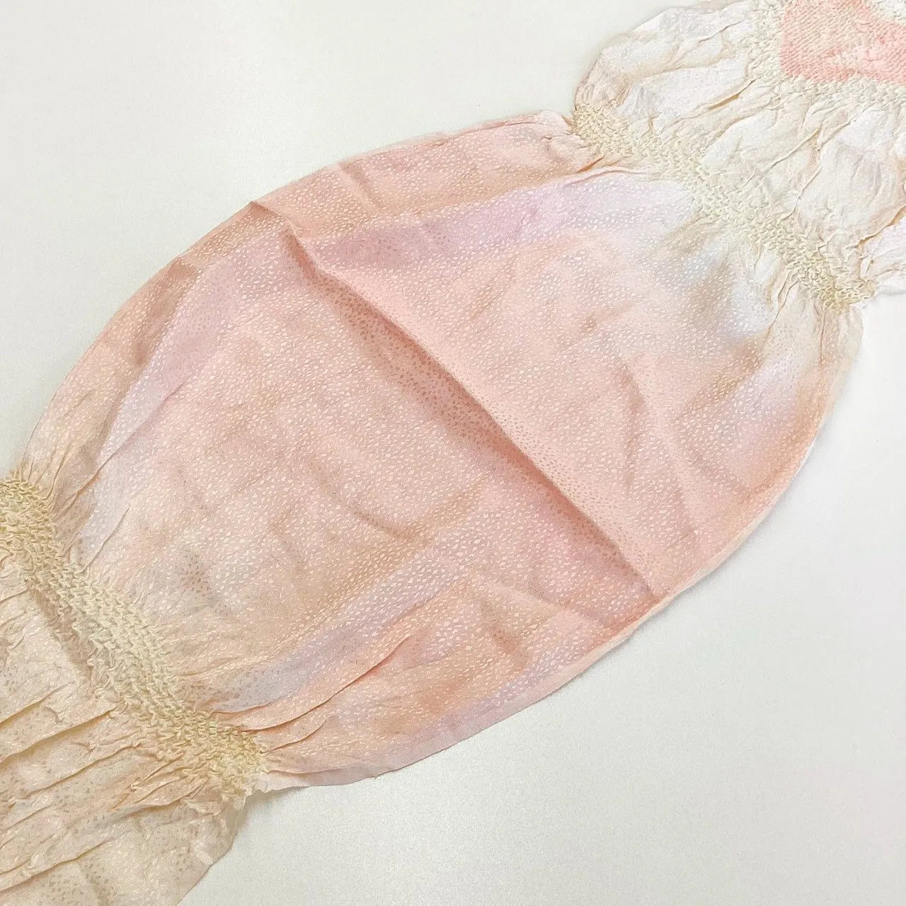 5840# Japanese Kimono Accessory Obiage and Obijime 2-piece Set Silk Shibori