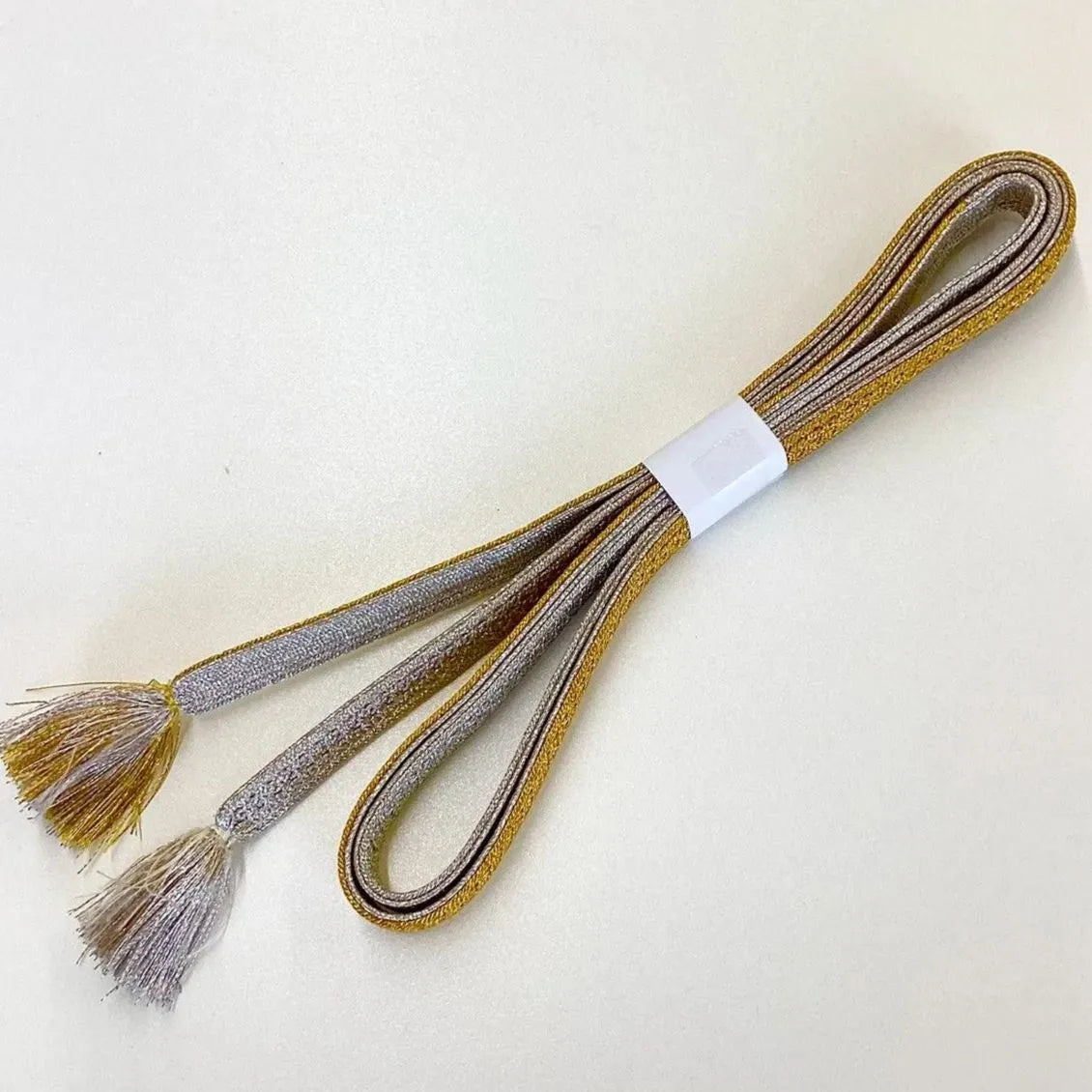 5840# Japanese Kimono Accessory Obiage and Obijime 2-piece Set Silk Shibori