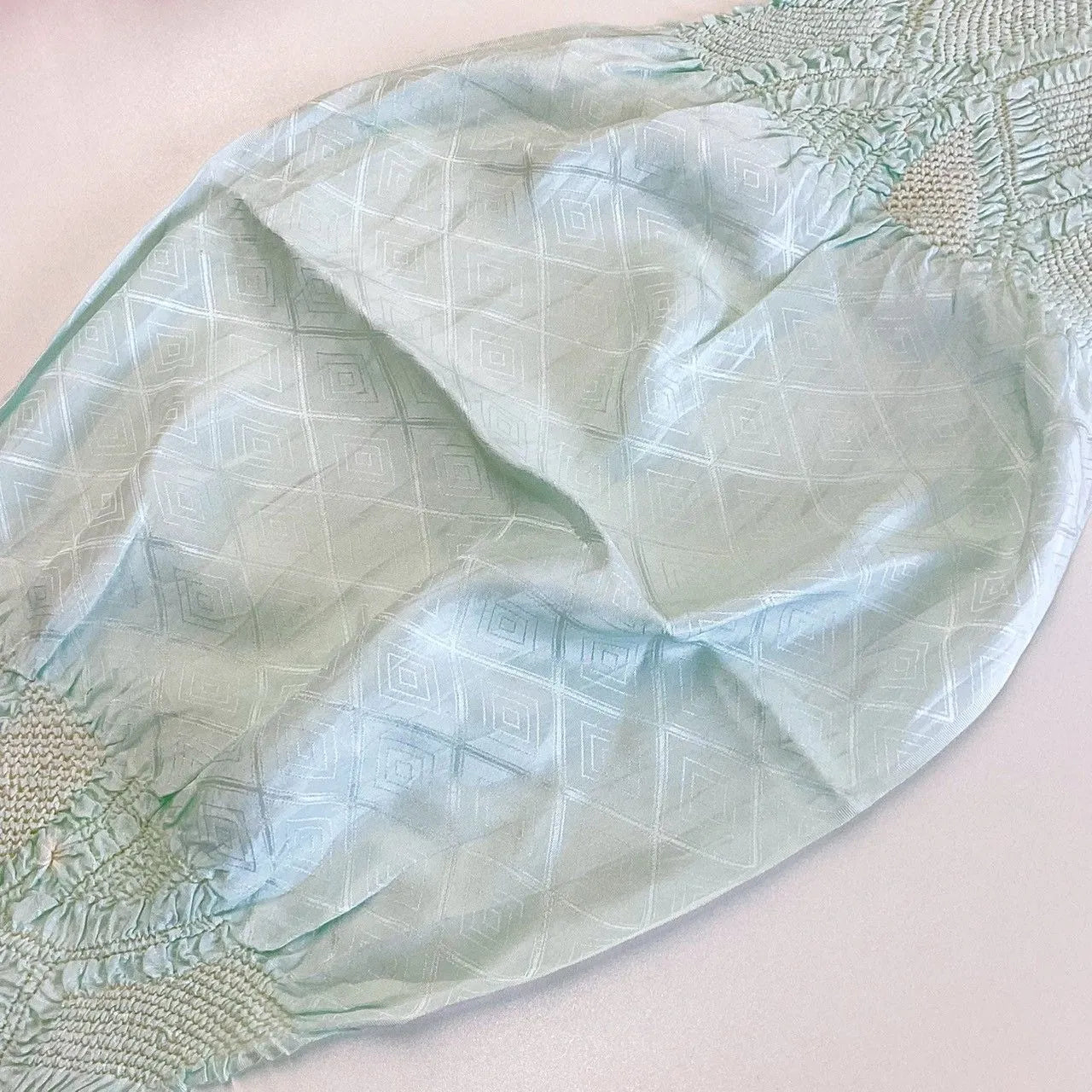 5849# Japanese Kimono Accessory Obiage and Obijime 2-piece Set Silk Shibori