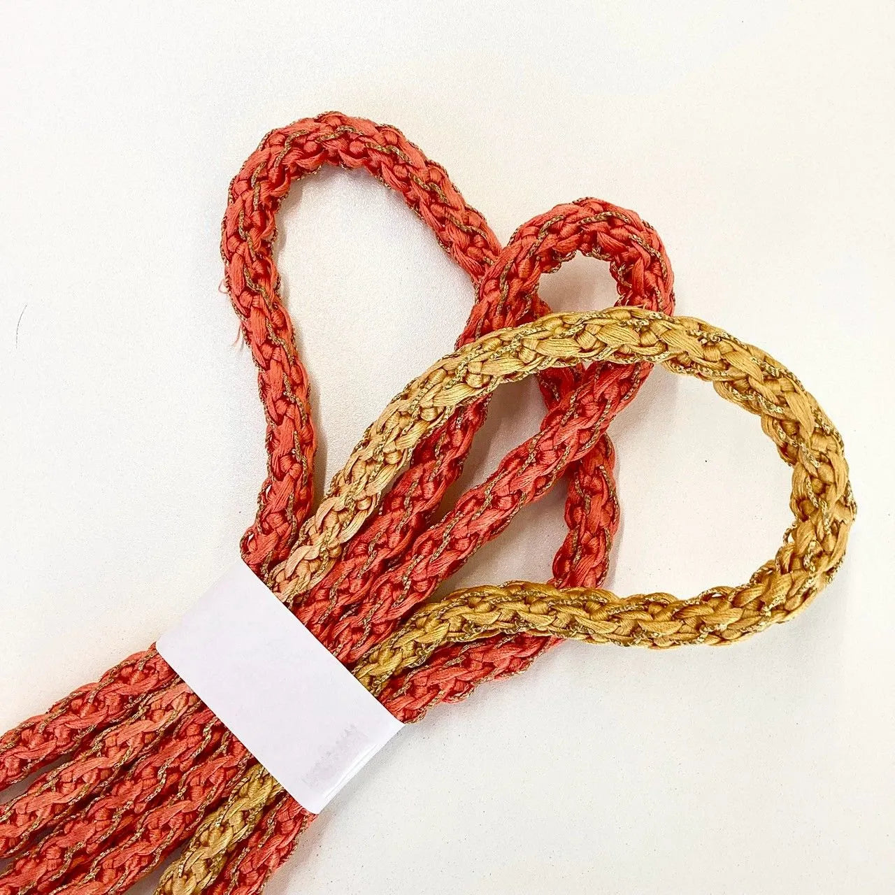 5853# Japanese Kimono Accessory Obiage and Obijime 2-piece Set Silk Shibori