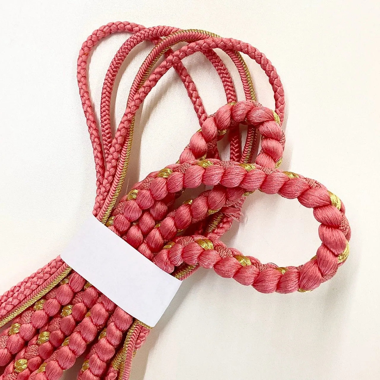 5858# Japanese Kimono Accessory Obiage and Obijime 2-piece Set Silk Shibori