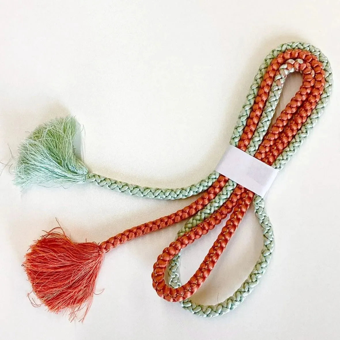 5847# Japanese Kimono Accessory Obiage and Obijime 2-piece Set Silk Shibori