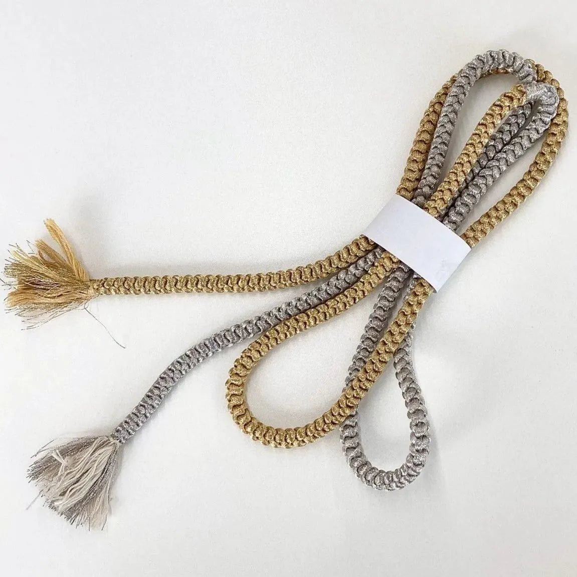 5850# Japanese Kimono Accessory Obiage and Obijime 2-piece Set Silk Shibori