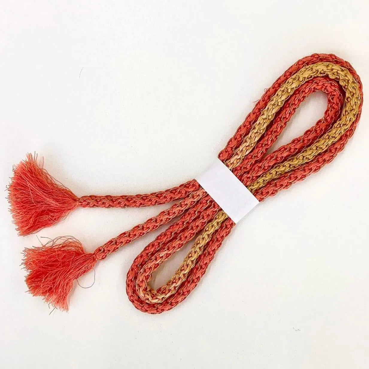 5853# Japanese Kimono Accessory Obiage and Obijime 2-piece Set Silk Shibori