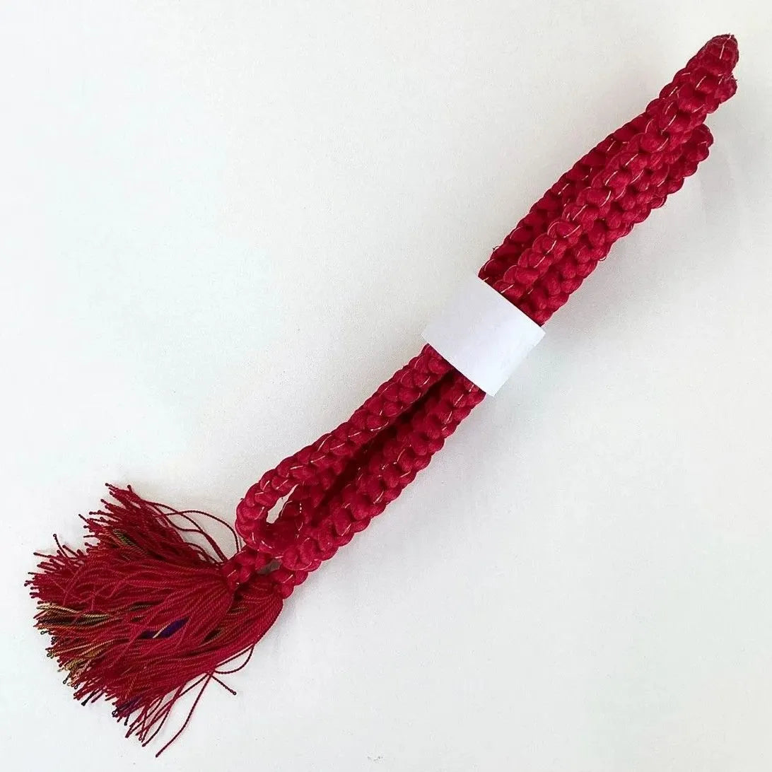 5855# Japanese Kimono Accessory Obiage and Obijime 2-piece Set Silk Shibori