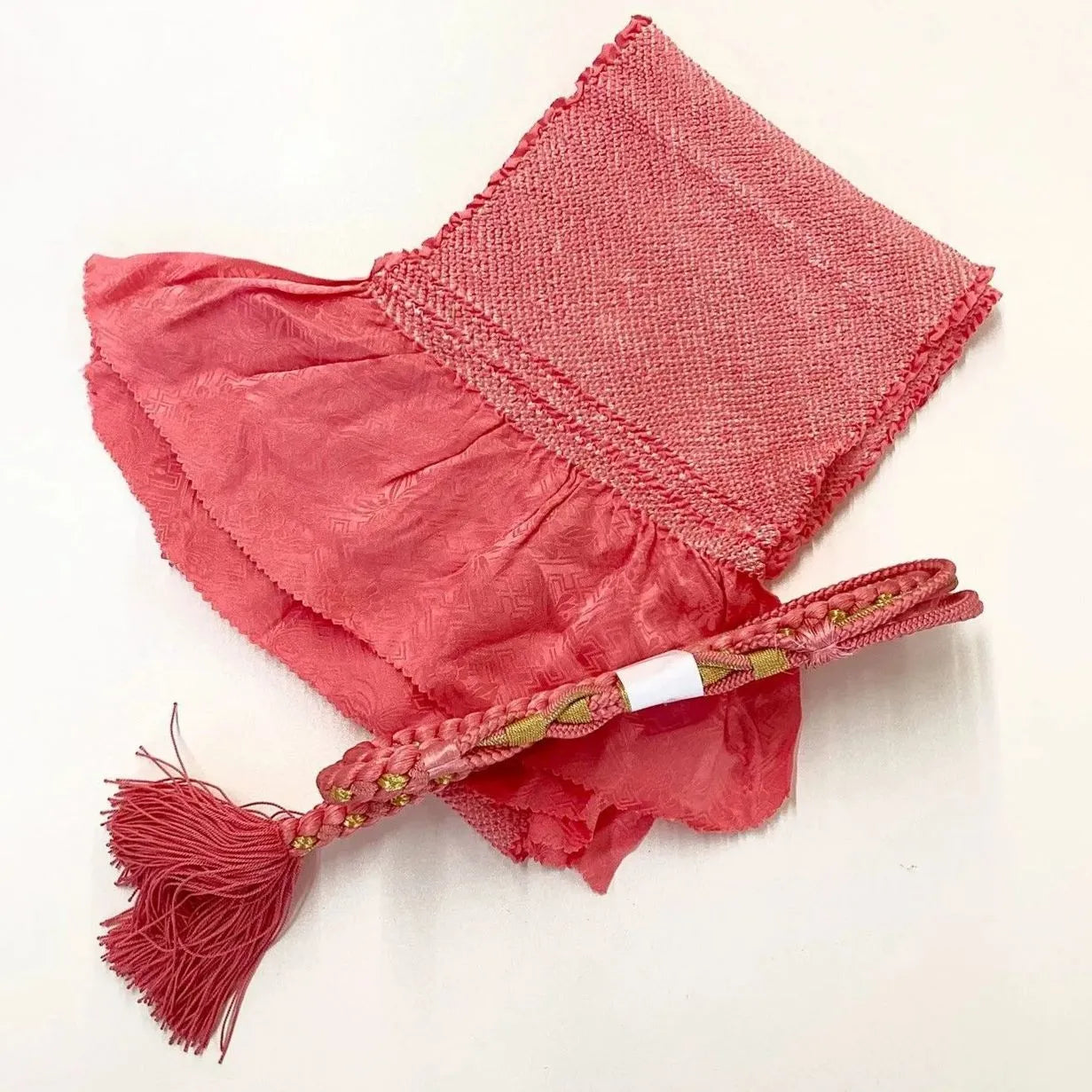 5858# Japanese Kimono Accessory Obiage and Obijime 2-piece Set Silk Shibori