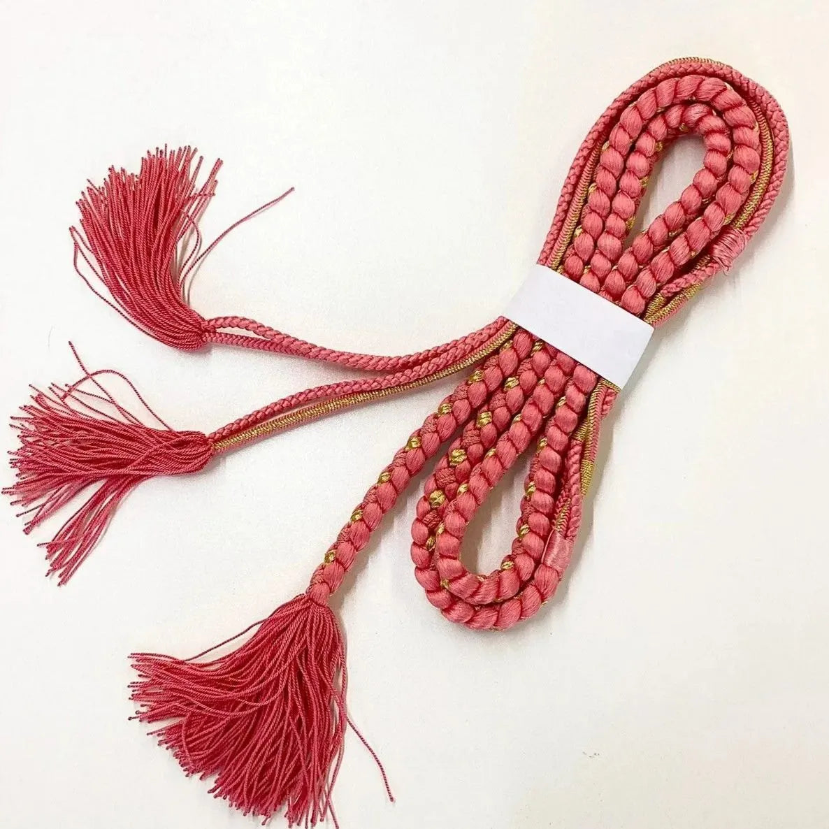 5858# Japanese Kimono Accessory Obiage and Obijime 2-piece Set Silk Shibori