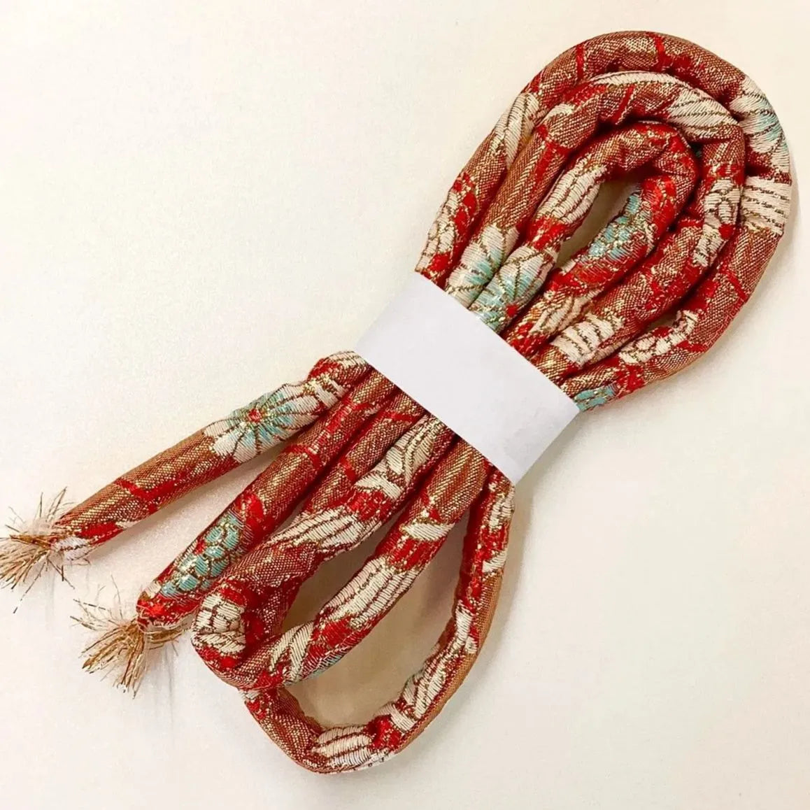 5859# Japanese Kimono Accessory Obiage and Obijime 2-piece Set Silk Shibori