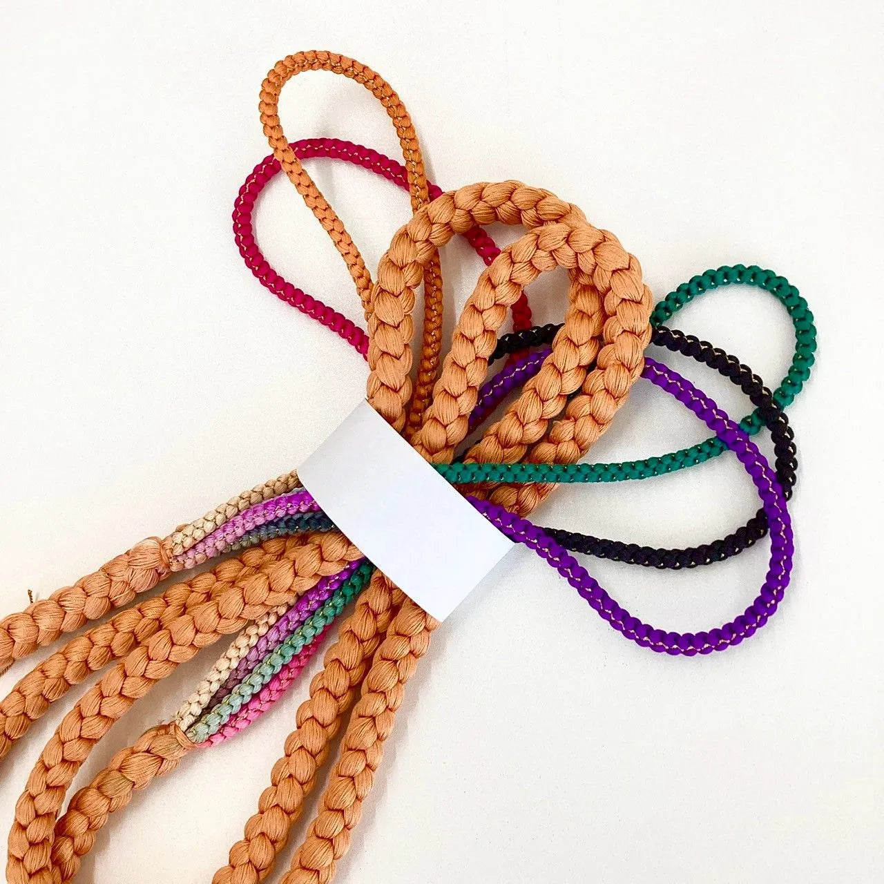 5868# Japanese Kimono Accessory Obiage and Obijime 2-piece Set Silk Shibori