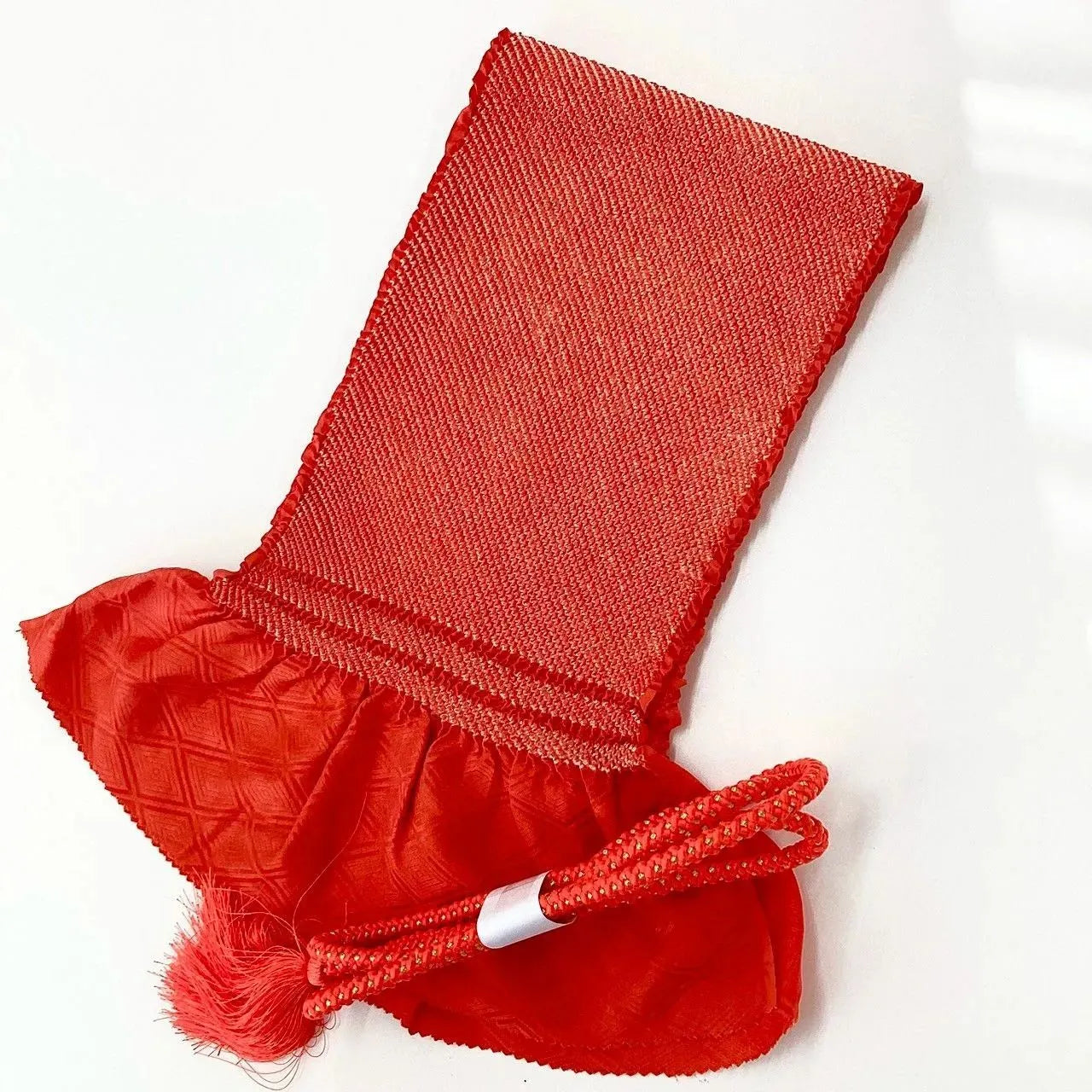 5875# Japanese Kimono Accessory Obiage and Obijime 2-piece Set Silk Shibori