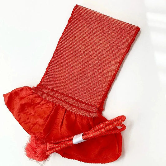 5875# Japanese Kimono Accessory Obiage and Obijime 2-piece Set Silk Shibori