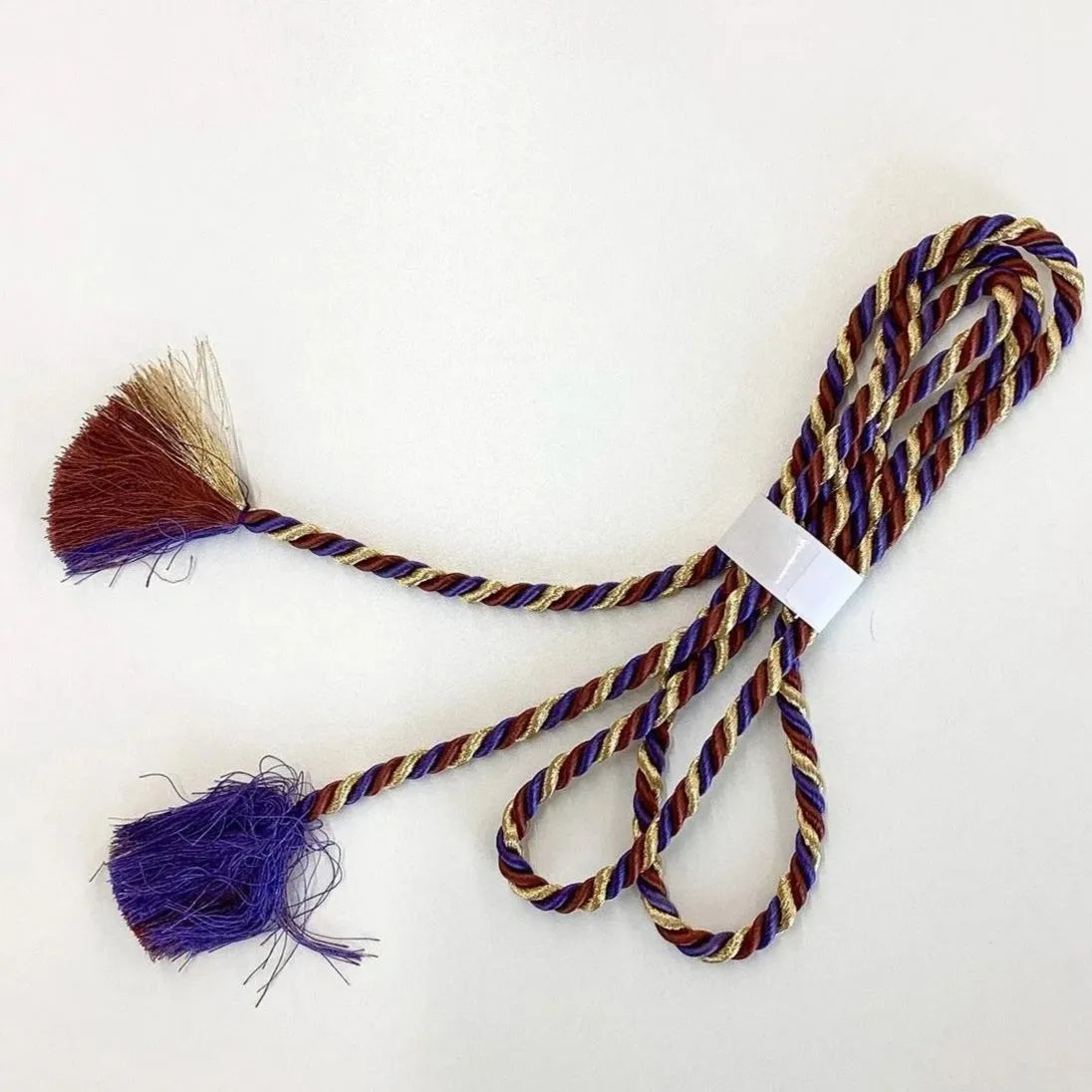 5883# Japanese Kimono Accessory Obiage and Obijime 2-piece Set Silk Shibori