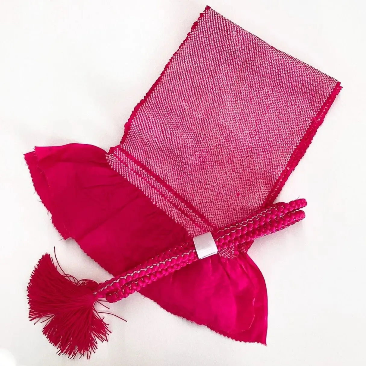 5885# Japanese Kimono Accessory Obiage and Obijime 2-piece Set Silk Shibori