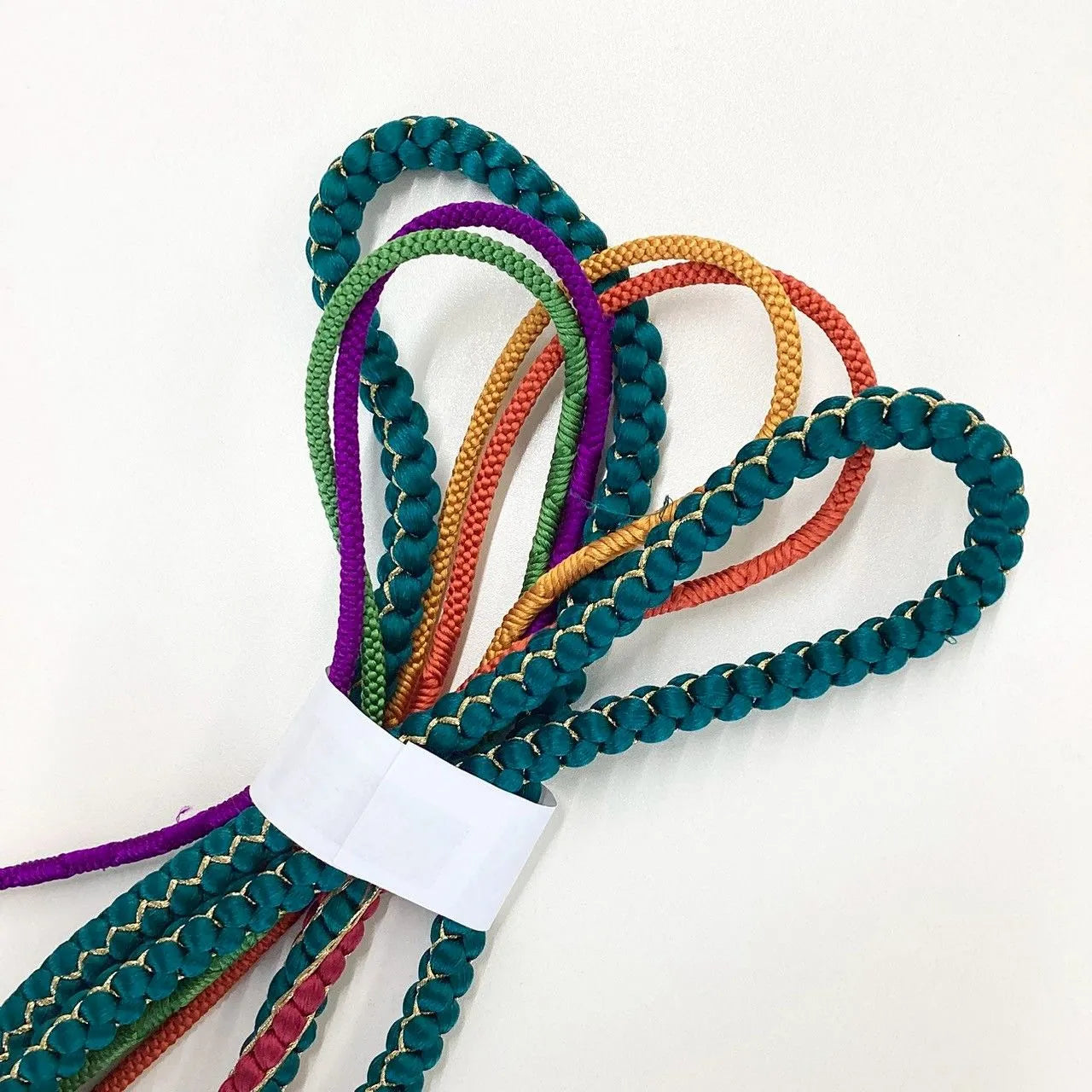 5898# Japanese Kimono Accessory Obiage and Obijime 2-piece Set Silk Shibori