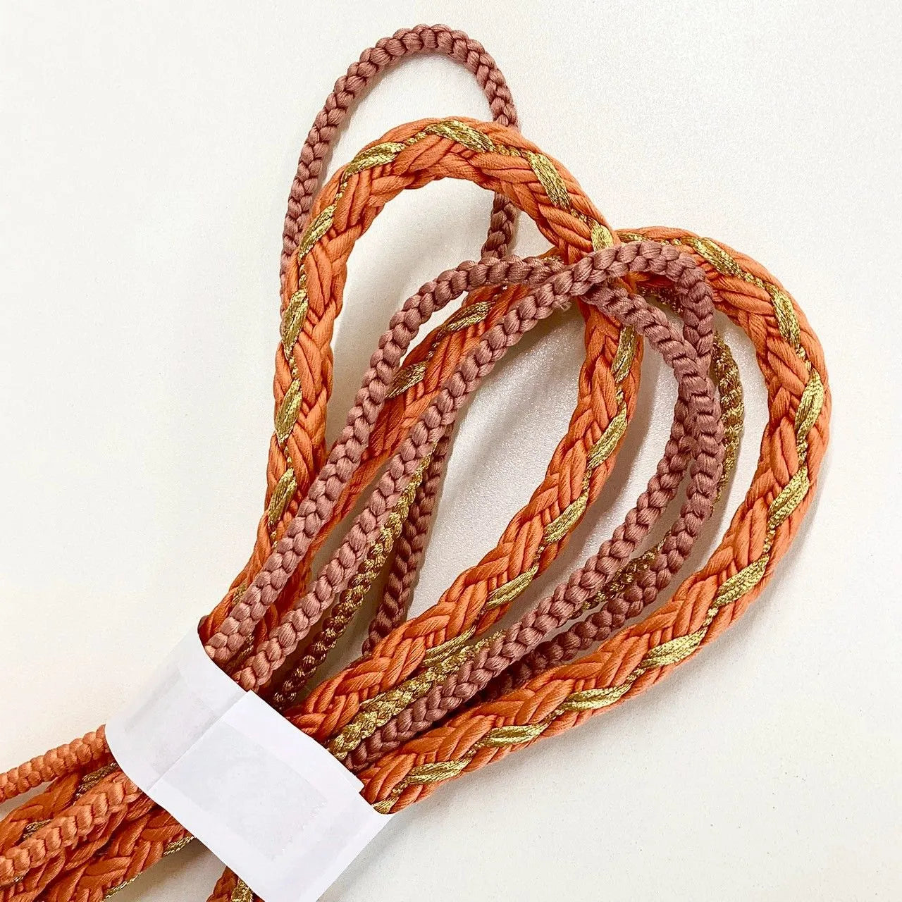 5899# Japanese Kimono Accessory Obiage and Obijime 2-piece Set Silk Shibori