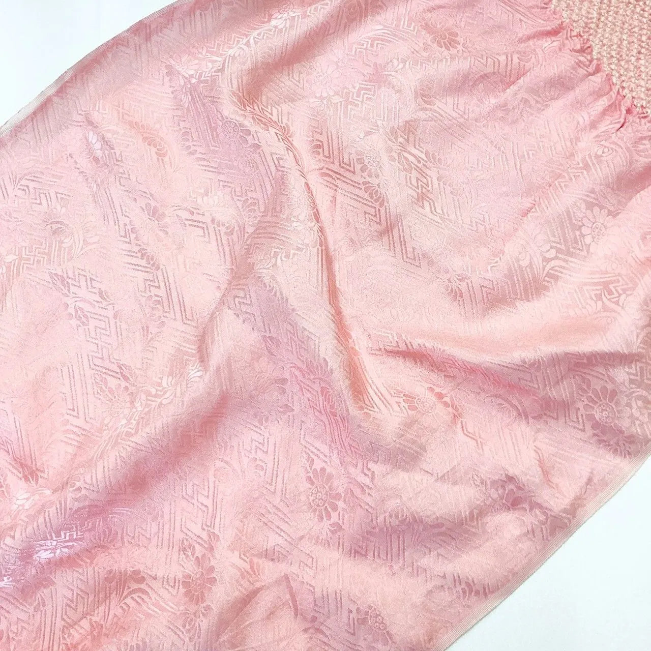 5908# Japanese Kimono Accessory Obiage and Obijime 2-piece Set Silk Shibori