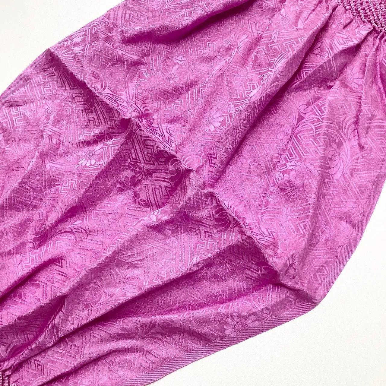 5915# Japanese Kimono Accessory Obiage and Obijime 2-piece Set Silk Shibori