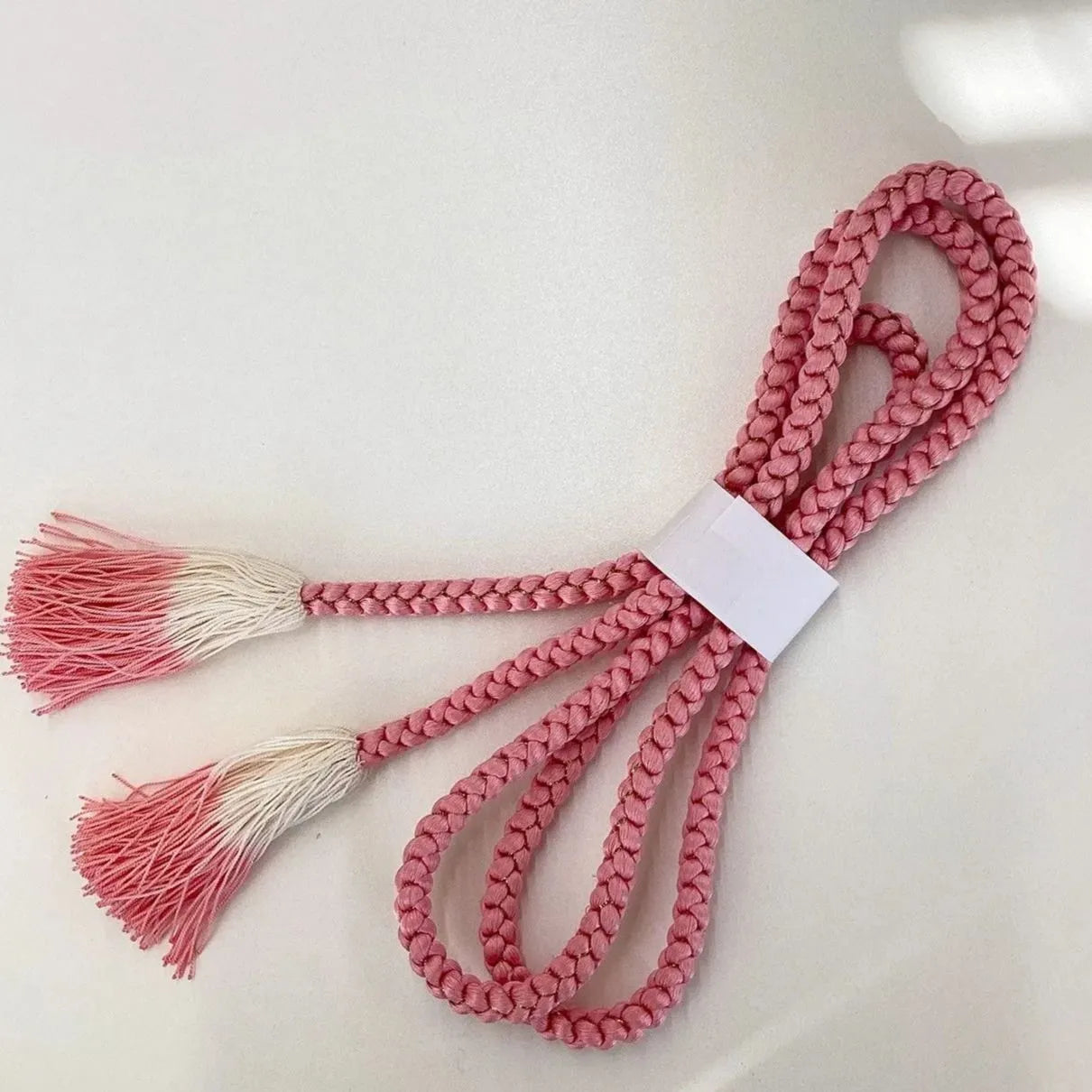 5890# Japanese Kimono Accessory Obiage and Obijime 2-piece Set Silk Shibori