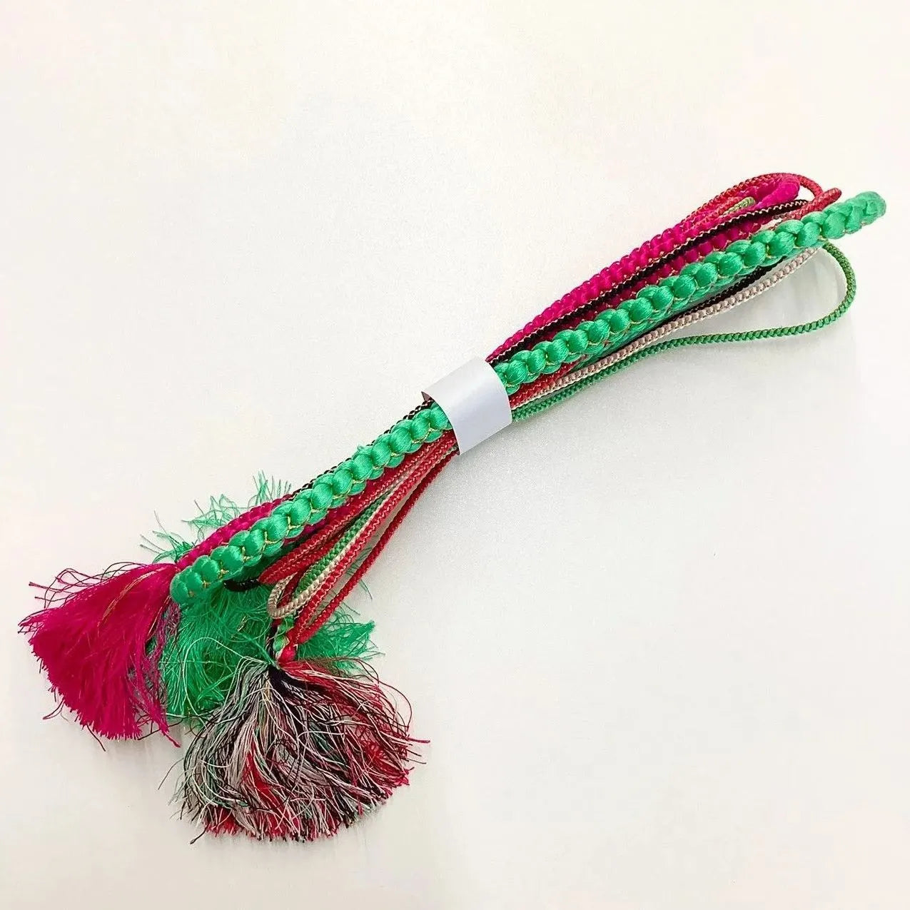 5892# Japanese Kimono Accessory Obiage and Obijime 2-piece Set Silk Shibori