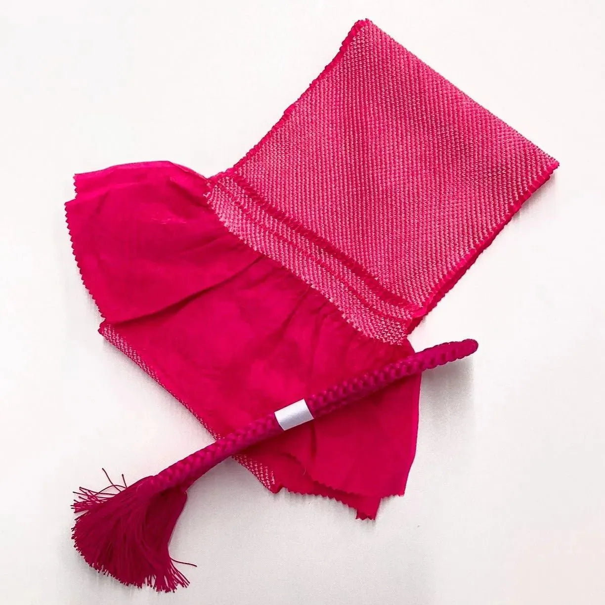 5893# Japanese Kimono Accessory Obiage and Obijime 2-piece Set Silk Shibori