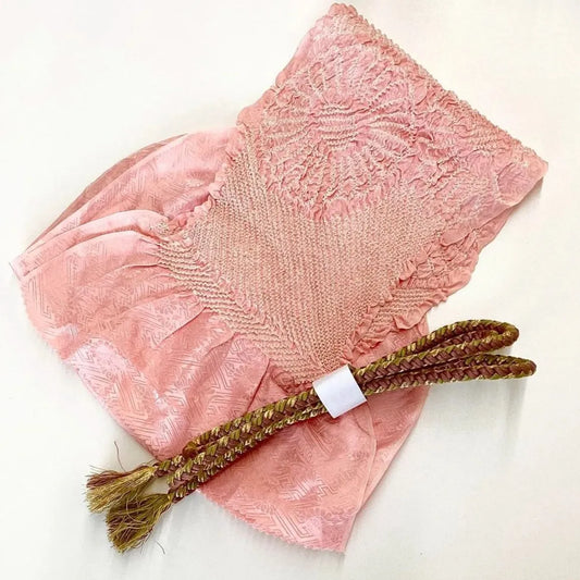 5908# Japanese Kimono Accessory Obiage and Obijime 2-piece Set Silk Shibori