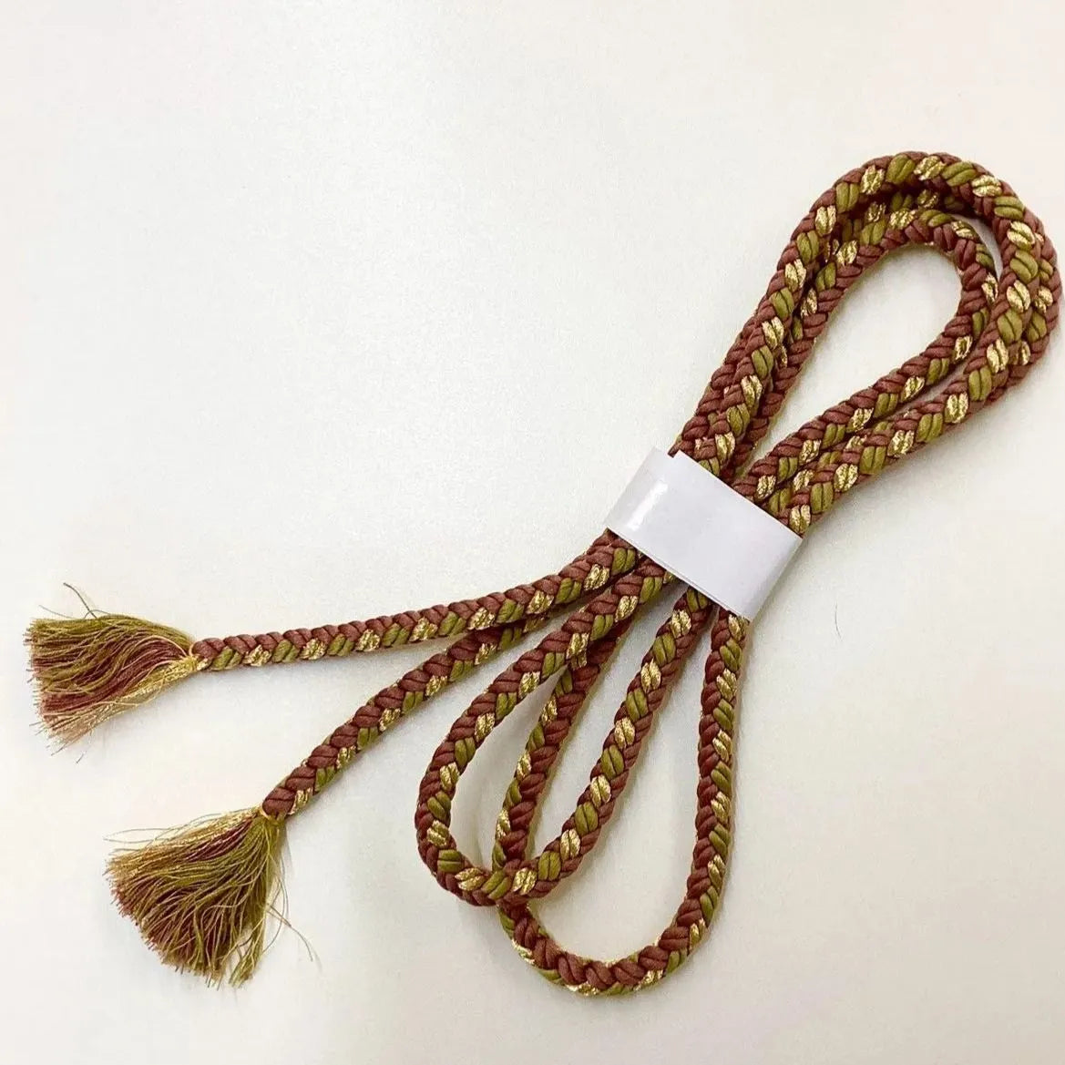 5908# Japanese Kimono Accessory Obiage and Obijime 2-piece Set Silk Shibori