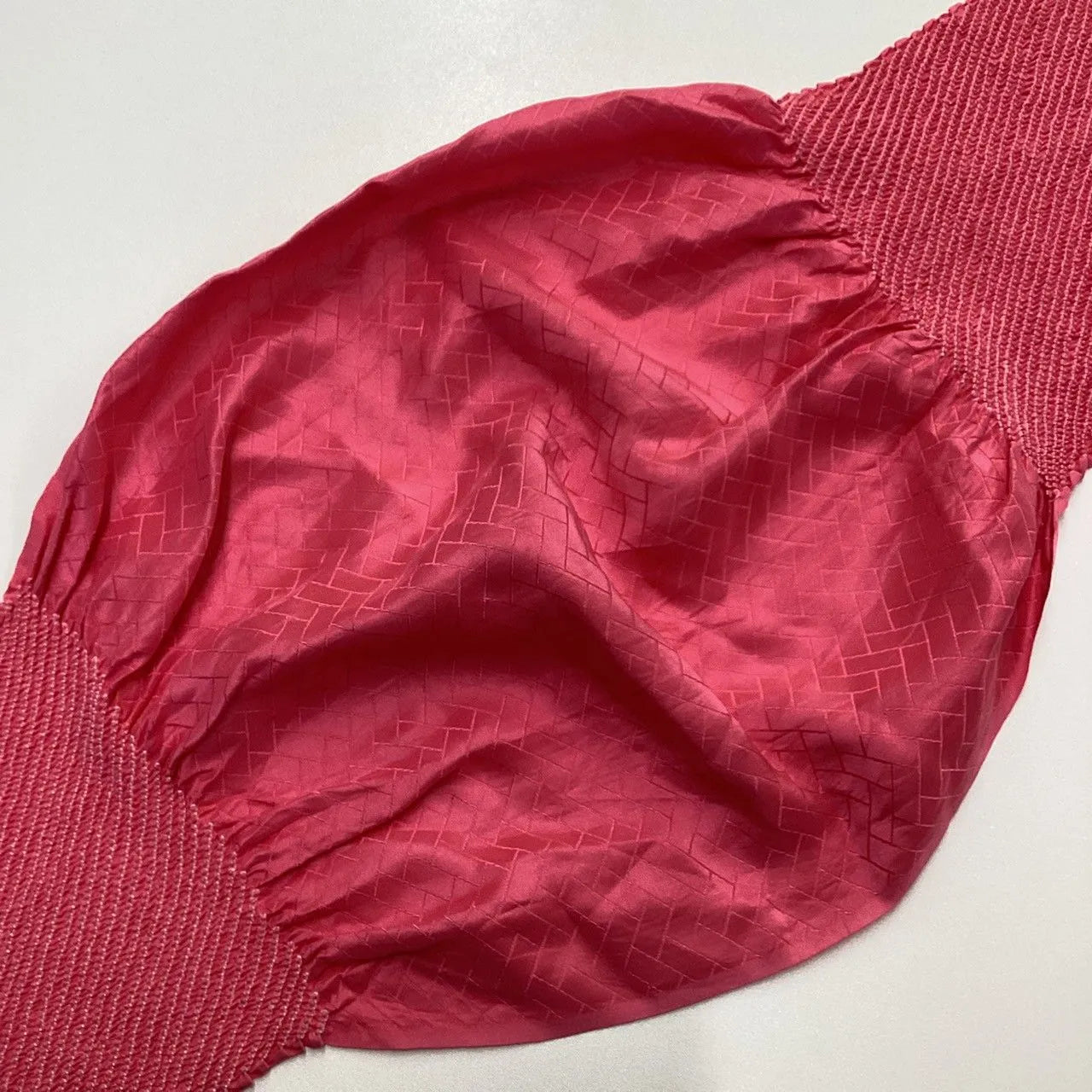 5920# Japanese Kimono Accessory Obiage and Obijime 2-piece Set Silk Shibori