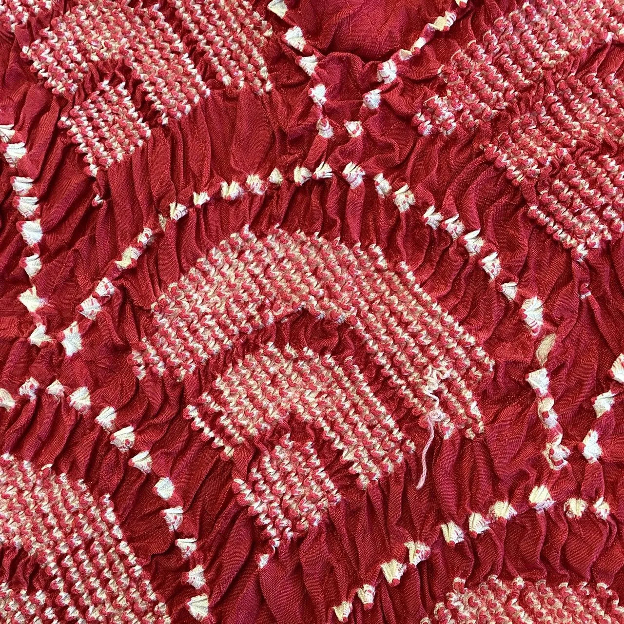 5923# Japanese Kimono Accessory Obiage and Obijime 2-piece Set Silk Shibori