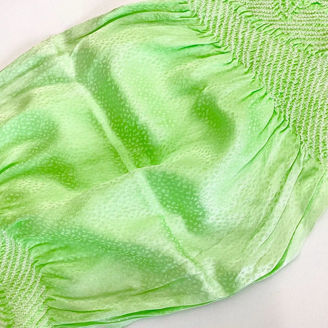 5927# Japanese Kimono Accessory Obiage and Obijime 2-piece Set Silk Shibori