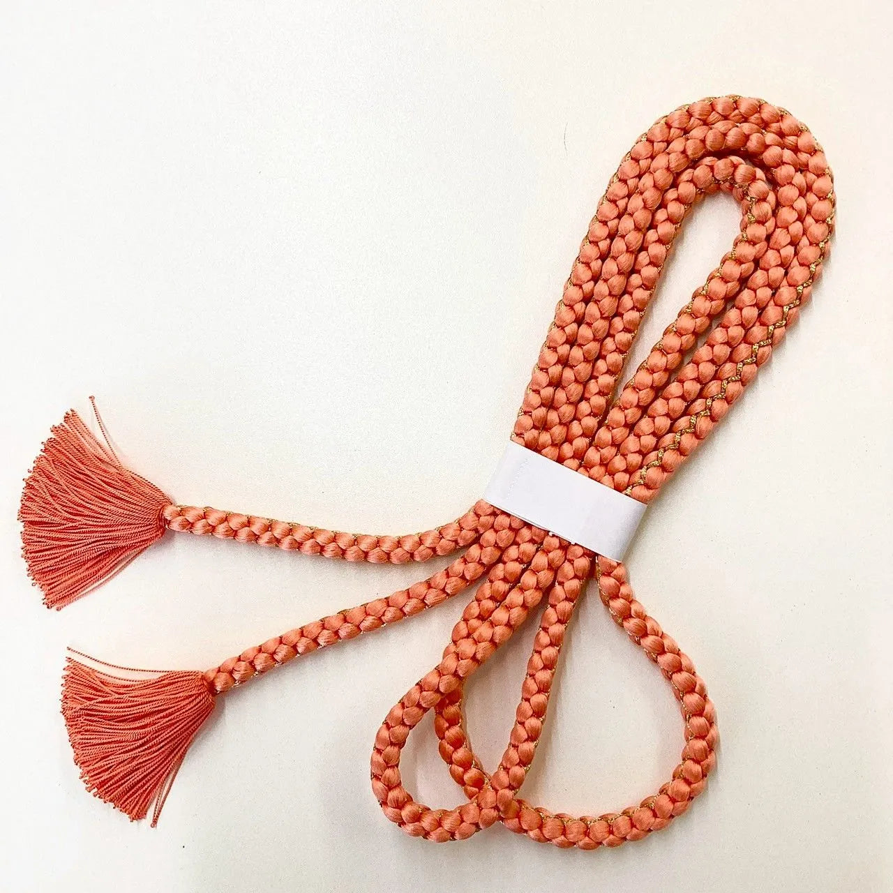 5933# Japanese Kimono Accessory Obiage and Obijime 2-piece Set Silk Shibori