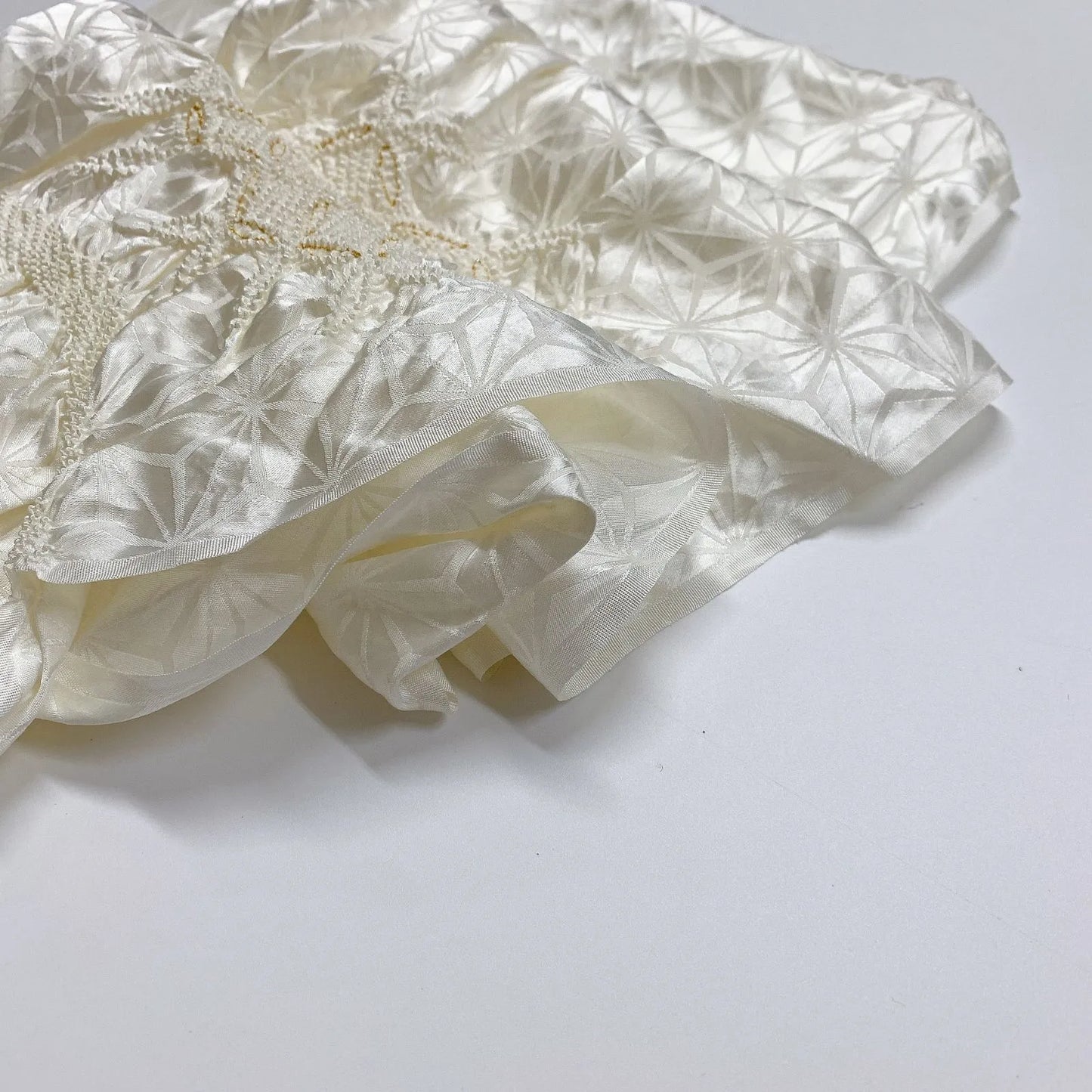 5947# Japanese Kimono Accessory Obiage and Obijime 2-piece Set Silk Shibori