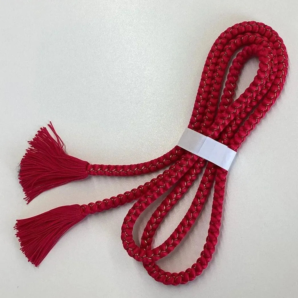 5923# Japanese Kimono Accessory Obiage and Obijime 2-piece Set Silk Shibori