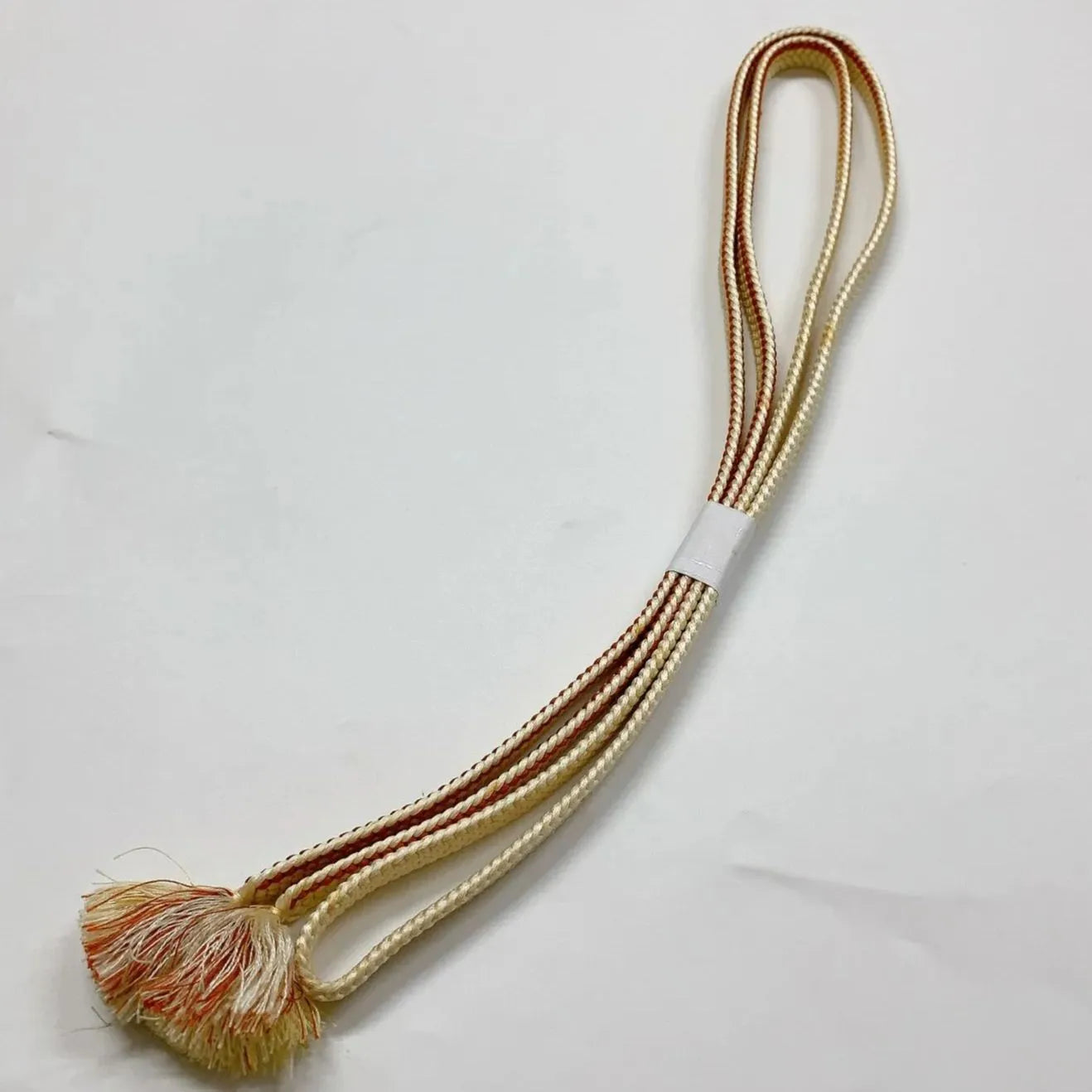 5953# Japanese Kimono Accessory Vintage Obiage and Obijime 2-piece Set Silk