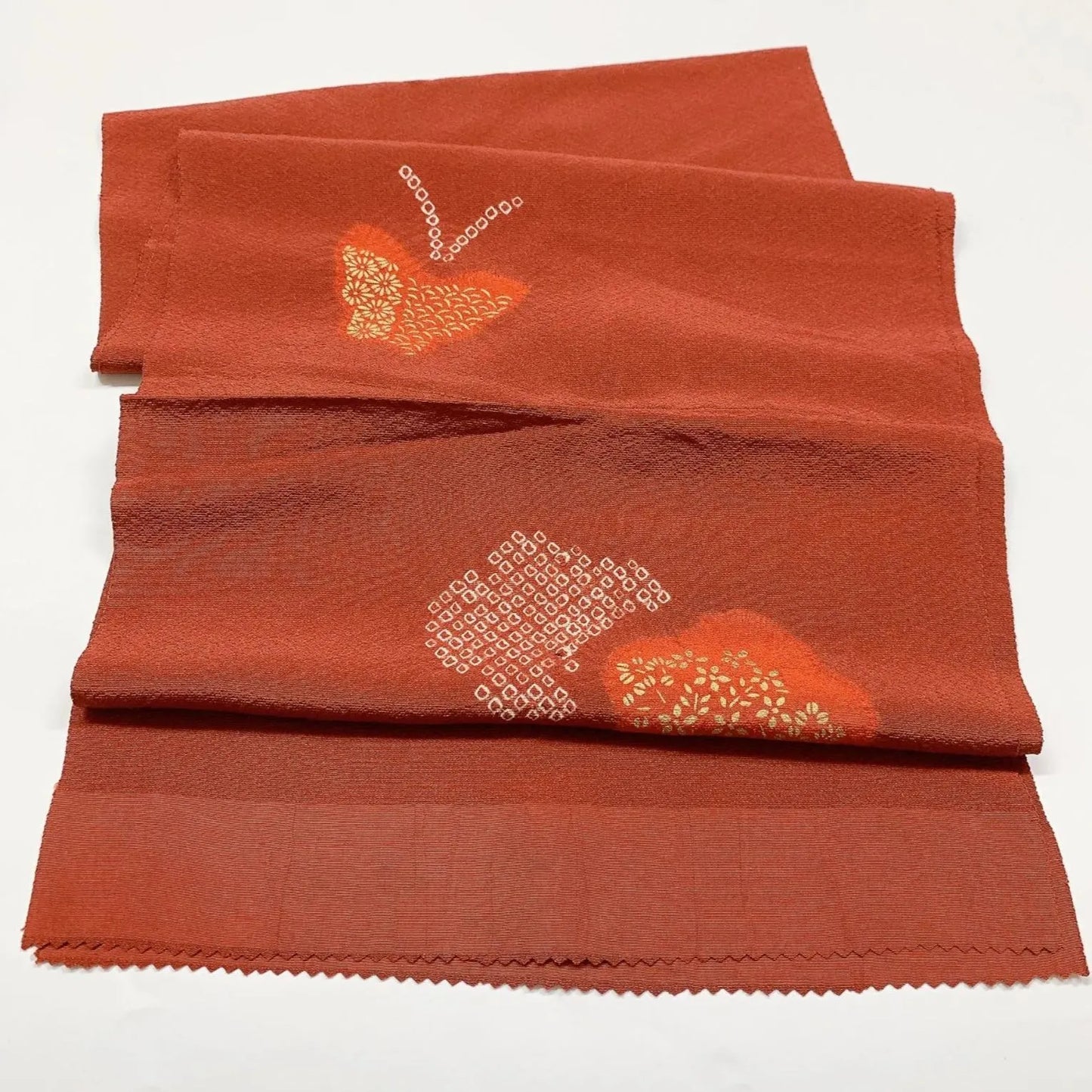 5956# Japanese Kimono Accessory Vintage Obiage and Obijime 2-piece Set Silk