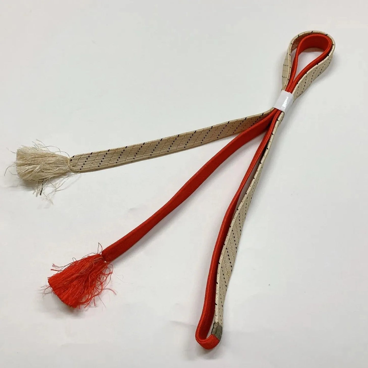 5956# Japanese Kimono Accessory Vintage Obiage and Obijime 2-piece Set Silk