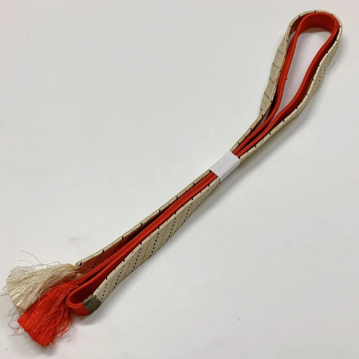 5956# Japanese Kimono Accessory Vintage Obiage and Obijime 2-piece Set Silk