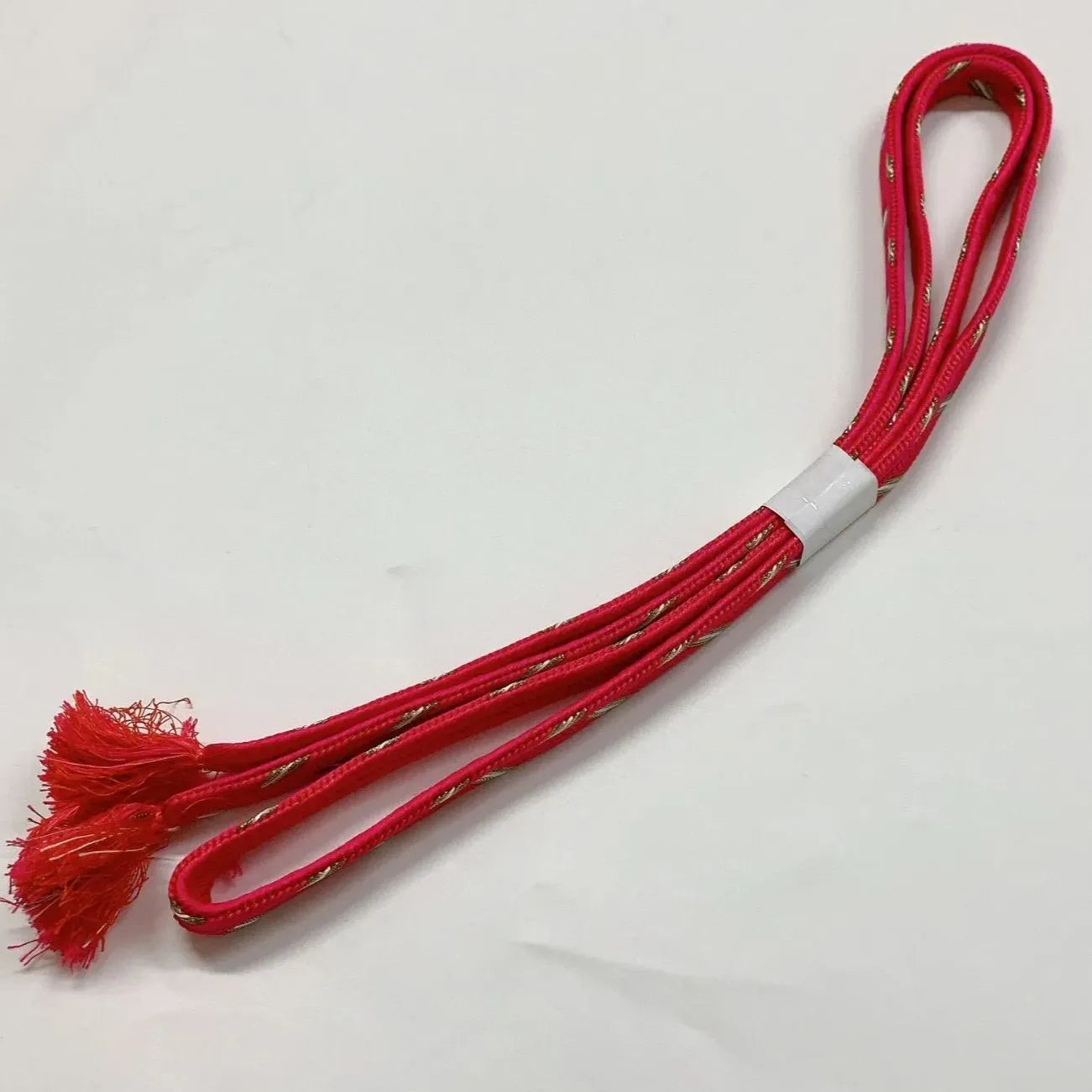 5962# Japanese Kimono Accessory Vintage Obiage and Obijime 2-piece Set Silk