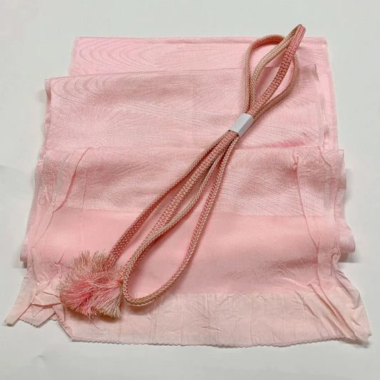 5965# Japanese Kimono Accessory Vintage Obiage and Obijime 2-piece Set Silk