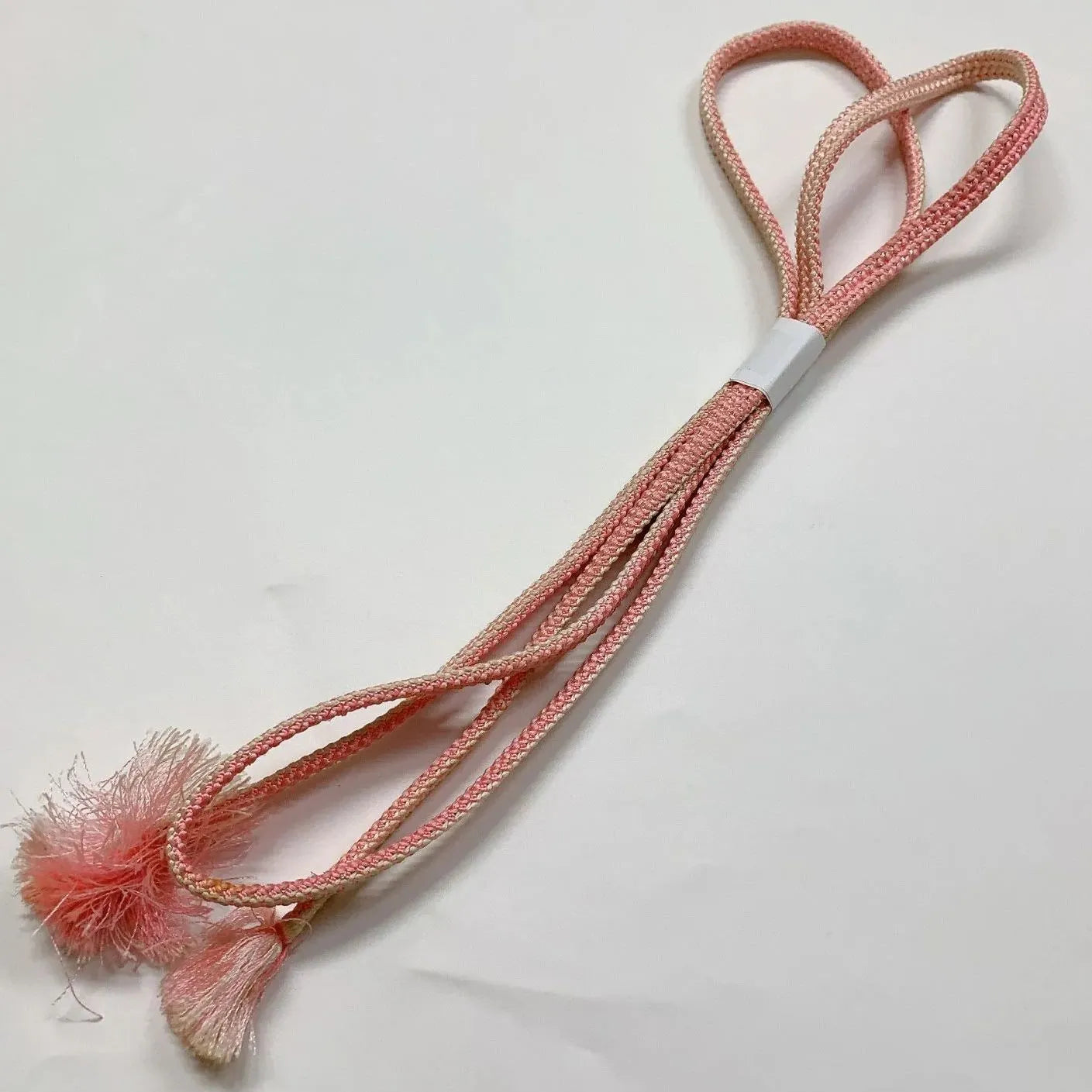 5965# Japanese Kimono Accessory Vintage Obiage and Obijime 2-piece Set Silk