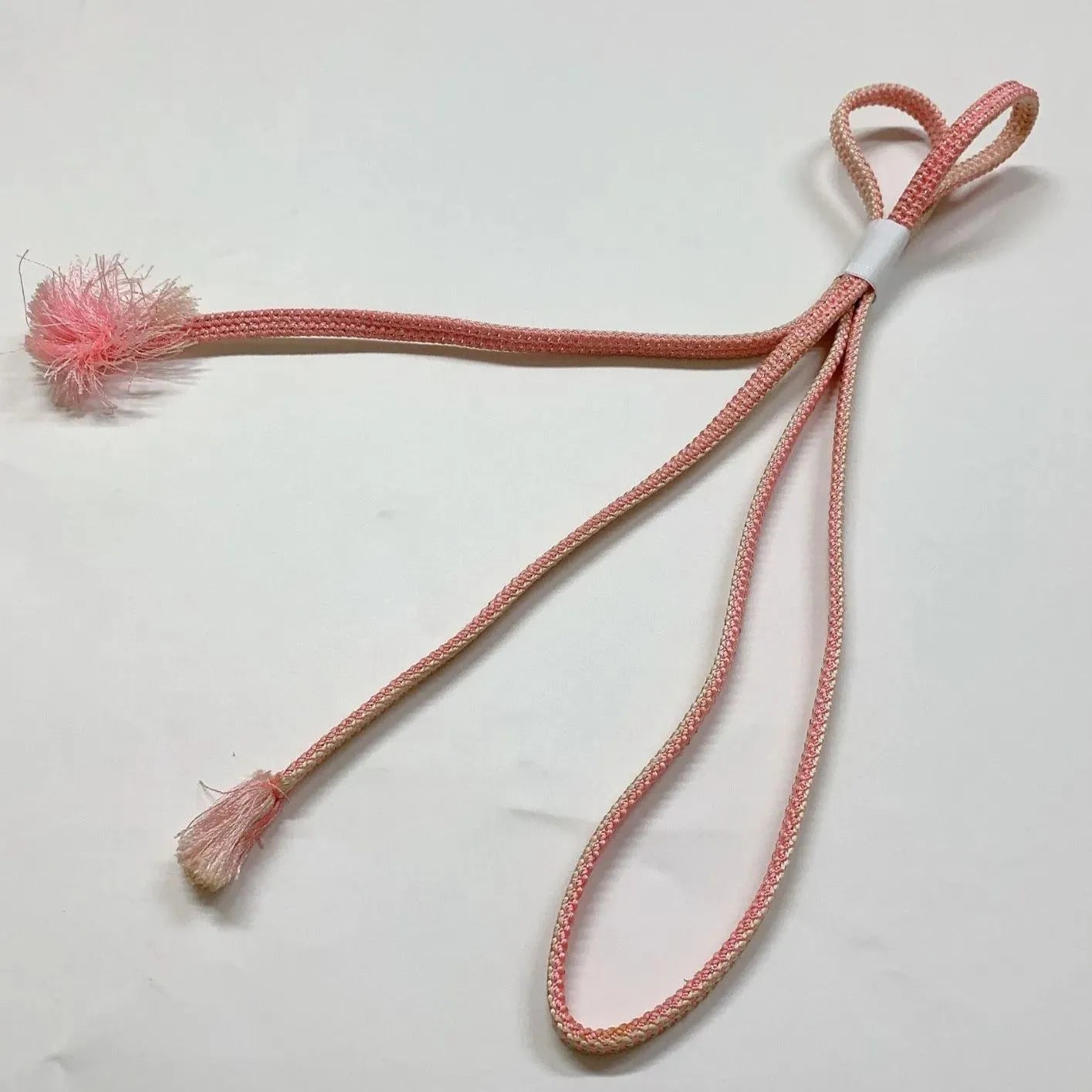 5965# Japanese Kimono Accessory Vintage Obiage and Obijime 2-piece Set Silk