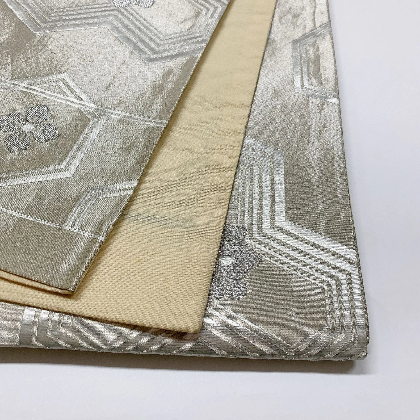 5981# Japanese Vintage Fukuro Obi Belt Kimono Fabric Silk Traditional Untailored