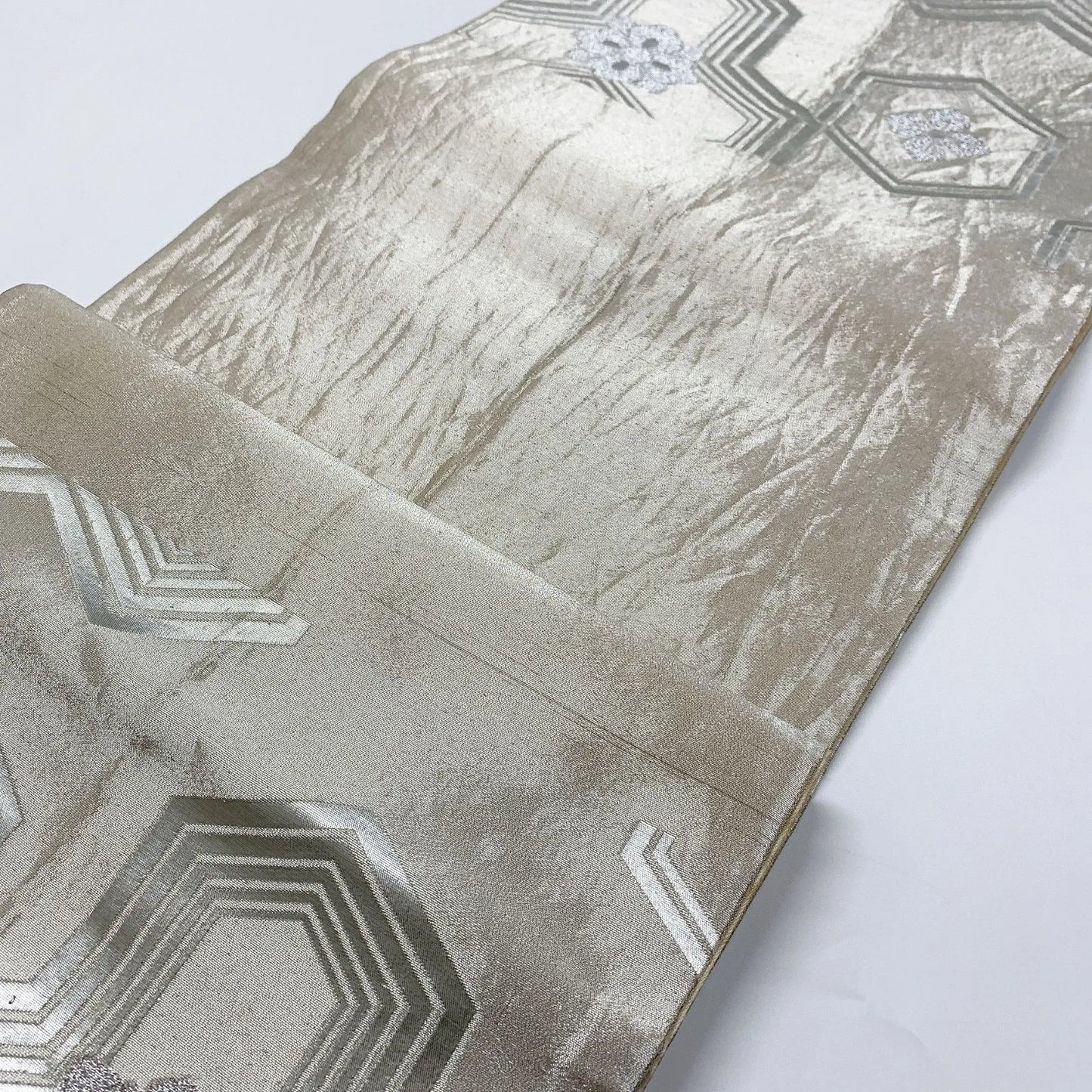 5981# Japanese Vintage Fukuro Obi Belt Kimono Fabric Silk Traditional Untailored