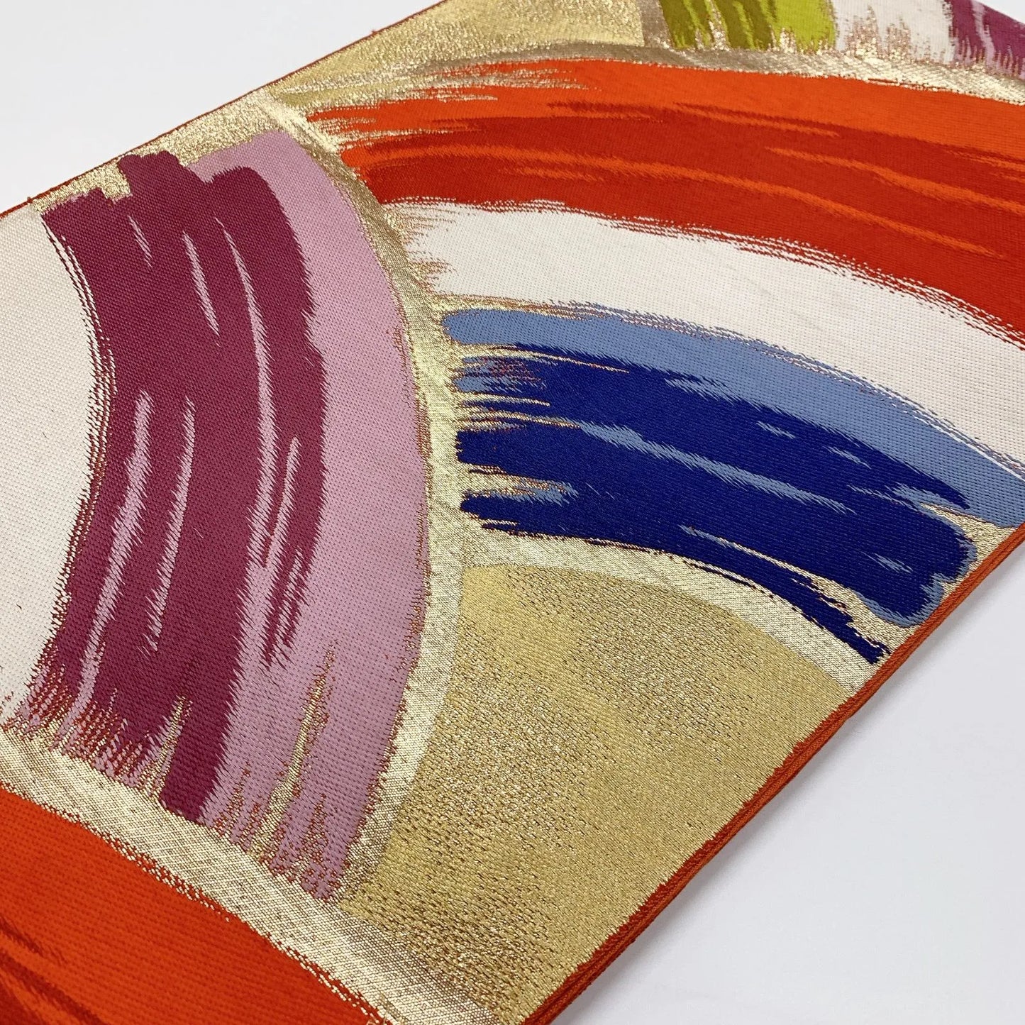 5982# Japanese Vintage Fukuro Obi Belt Kimono Fabric Silk Traditional Untailored