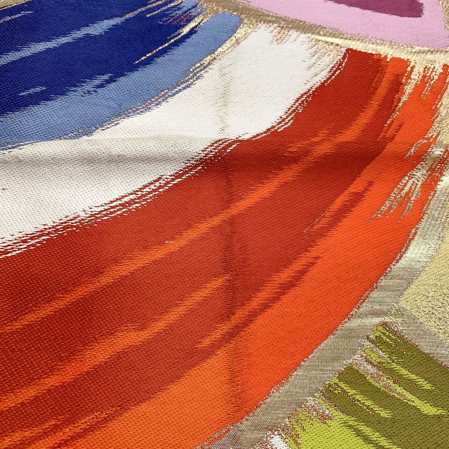 5982# Japanese Vintage Fukuro Obi Belt Kimono Fabric Silk Traditional Untailored