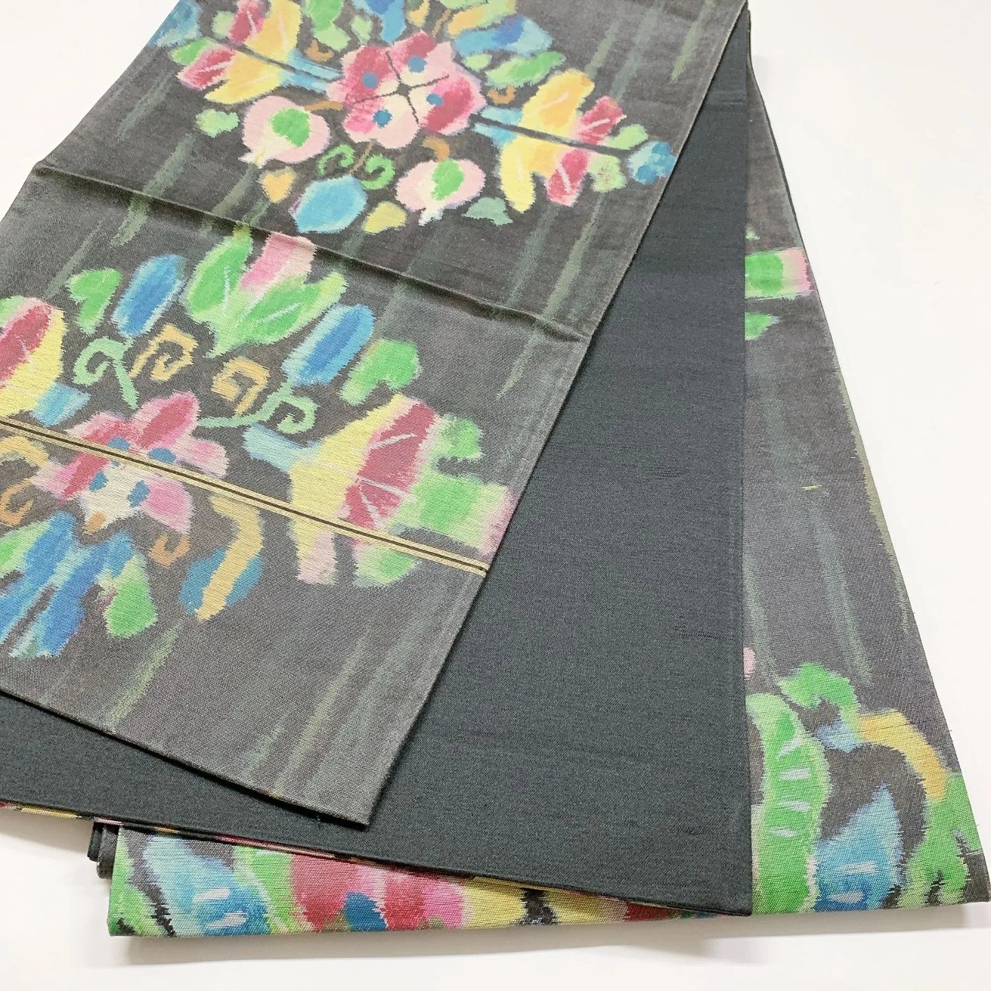 5988# Japanese Vintage Fukuro Obi Belt Kimono Fabric Silk Traditional