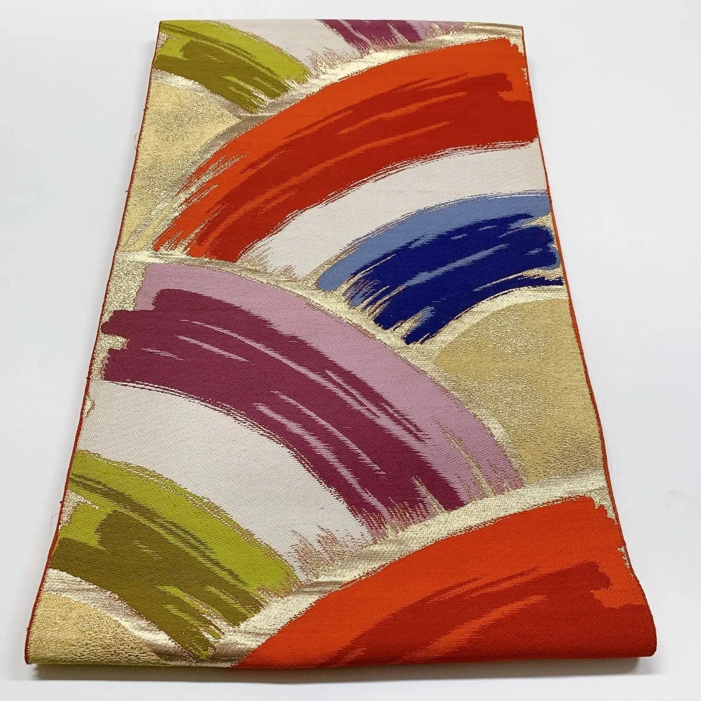 5982# Japanese Vintage Fukuro Obi Belt Kimono Fabric Silk Traditional Untailored