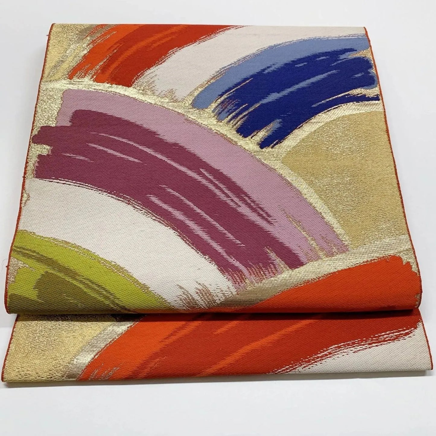 5982# Japanese Vintage Fukuro Obi Belt Kimono Fabric Silk Traditional Untailored